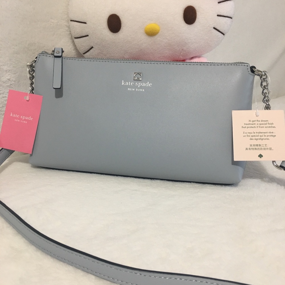 Kate Spade Sawyer Street Declan Leather Rainy Blue